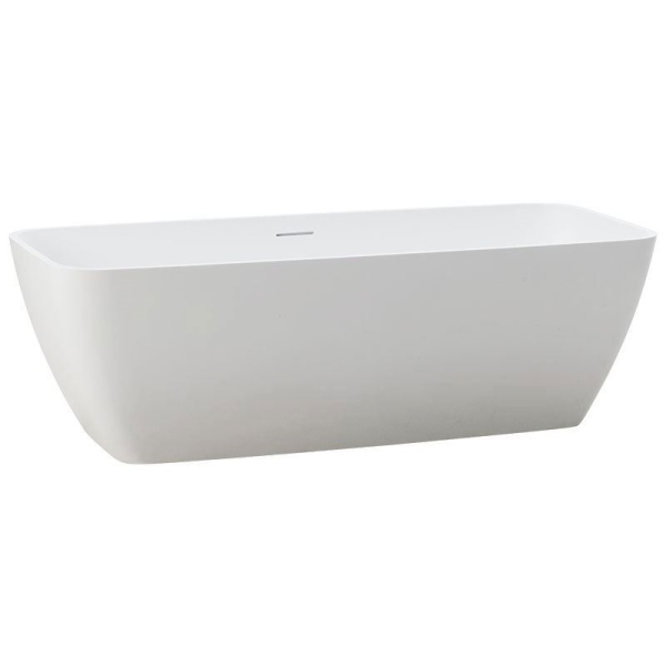 Freistehende Designbadewanne Golem OR, 179,5 x 75 x 44 cm, cremeweiß matt  mit festintegrierter Schürze Überlaufdesign Slot