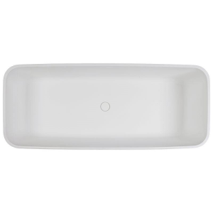 Freistehende Designbadewanne Golem OR, 179,5 x 75 x 44 cm, cremeweiß matt  mit festintegrierter Schürze Überlaufdesign Slot