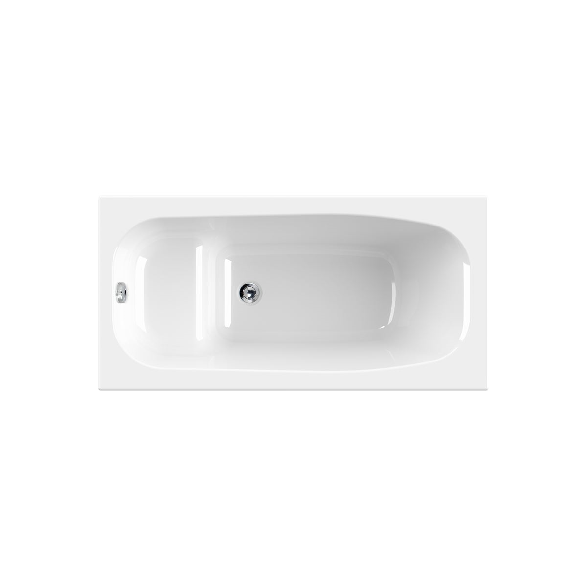 Sitzbadewanne Dobra, 140 x 70 x 45 cm, weiß