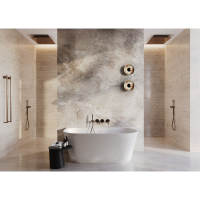 Vorwandwanne Golem Wall, 160 x 74,5 x 58,5 cm, weiß glanz  mit festintegrierter Schürze Überlaufdesign Slot zur Vorwandmontage