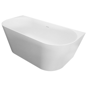 Vorwandwanne Golem Wall, 160 x 74,5 x 58,5 cm, schneeweiß matt  mit festintegrierter Schürze Überlaufdesign Slot zur Vorwandmontage