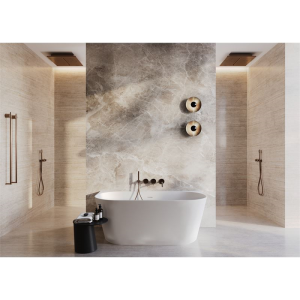 Vorwandwanne Golem Wall, 160 x 74,5 x 58,5 cm, schneeweiß matt  mit festintegrierter Schürze Überlaufdesign Slot zur Vorwandmontage