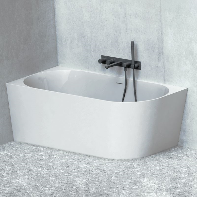 Vorwandwanne Golem Wall, 160 x 74,5 x 58,5 cm, weiß gl