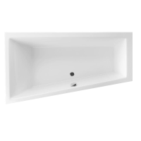 Raumsparwanne Malibu Top, 160 x 95 x 45 cm, weiß  Ausführung links