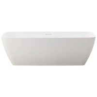 Freistehende Designbadewanne Golem OR, 160 x 75,5 x 56,5 cm, cremeweiß matt