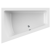 Raumsparwanne Malibu Comfort, 170 x 125 x 45 cm, weiß  Ausführung links