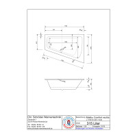 Raumsparwanne Malibu Comfort, 170 x 125 x 45 cm, weiß  Ausführung rechts