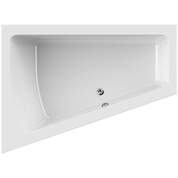 Raumsparwanne Malibu Comfort, 180 x 135 x 45 cm, weiß  Ausführung links