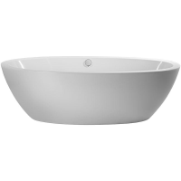 Freistehende Badewanne Britt, 190 x 94 x 60 cm, weiß  mit festintegrierter Schürze zur freistehenden Montage inkl. Fußgestell und Multiplex