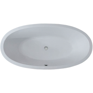 Freistehende Badewanne Britt, 190 x 94 x 60 cm, weiß  mit festintegrierter Schürze zur freistehenden Montage inkl. Fußgestell und Multiplex