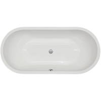 Freistehende Badewanne Rens, 189 x 89,5 x 62 cm, weiß  mit festintegrierter Schürze zur freistehenden Montage inkl. Fußgestell und Multiplex