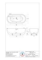 Freistehende Badewanne Rens, 189 x 89,5 x 62 cm, weiß  mit festintegrierter Schürze zur freistehenden Montage inkl. Fußgestell und Multiplex