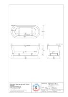 Freistehende Badewanne Separado, 179 x 79,5 x 62 cm, weiß  mit festintegrierter Schürze zur freistehenden Montage
