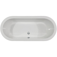 Freistehende Badewanne Separado, 170 x 80 x 58 cm, weiß  mit festintegrierter Schürze zur freistehenden Montage