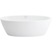 Freistehende Badewanne Britt, 180 x 87 x 58 cm, weiß  mit festintegrierter Schürze zur freistehenden Montage