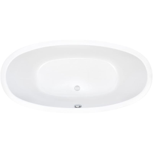 Freistehende Badewanne Britt, 180 x 87 x 58 cm, weiß  mit festintegrierter Schürze zur freistehenden Montage