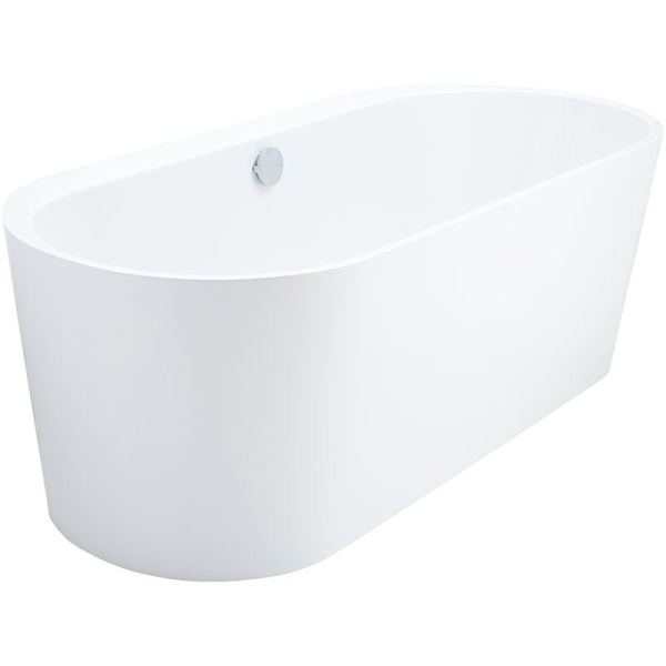 Freistehende Badewanne Themse Fine F, 180 x 80 x 60 cm, weiß  mit festintegrierter Schürze zur freistehenden Montage
