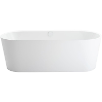 Freistehende Badewanne Themse Fine F, 180 x 80 x 60 cm, weiß  mit festintegrierter Schürze zur freistehenden Montage