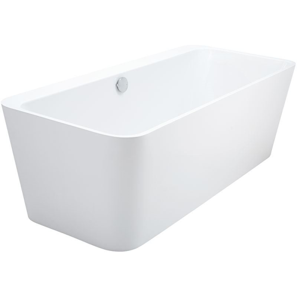 Freistehende Badewanne Tiber Fine F, 180 x 80 x 60 cm, weiß  mit festintegrierter Schürze zur freistehenden Montage