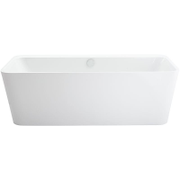Freistehende Badewanne Tiber Fine F, 180 x 80 x 60 cm, weiß  mit festintegrierter Schürze zur freistehenden Montage