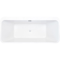 Freistehende Badewanne Tiber Fine F, 180 x 80 x 60 cm, weiß  mit festintegrierter Schürze zur freistehenden Montage