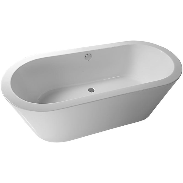 Freistehende Badewanne Separado, 160 x 75 x 60 cm, weiß  mit festintegrierter Schürze zur freistehenden Montage