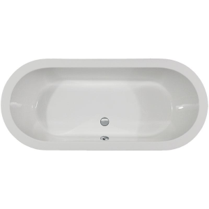 Freistehende Badewanne Separado, 160 x 75 x 60 cm, weiß  mit festintegrierter Schürze zur freistehenden Montage