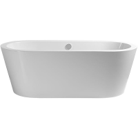 Freistehende Badewanne Separado, 160 x 75 x 60 cm, weiß  mit festintegrierter Schürze zur freistehenden Montage