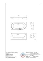 Vorwandwanne Salm VL, 150 x 70 x 43 cm, weiß Version links mit festintegrierter Schürze