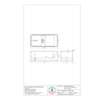 Freistehende Designwanne Golem Comfort, 160 x 73,5 x 59,5 cm, schneeweiß matt  mit festintegrierter Schürze Überlaufdesign Slot