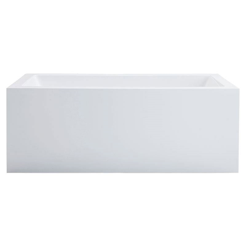 Vorwandbadewanne Lupor, 175 x 80 x 66 cm, weiß  mit fu