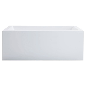 Freitstehende Rechteckwanne Lupor, 190 x 120 x 66 cm, weiß  mit fugenloser Schürze