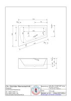 Raumsparwanne Malibu Comfort, 170 x 125 x 60 cm, weiß  Ausführung links mit fugenloser Schürze