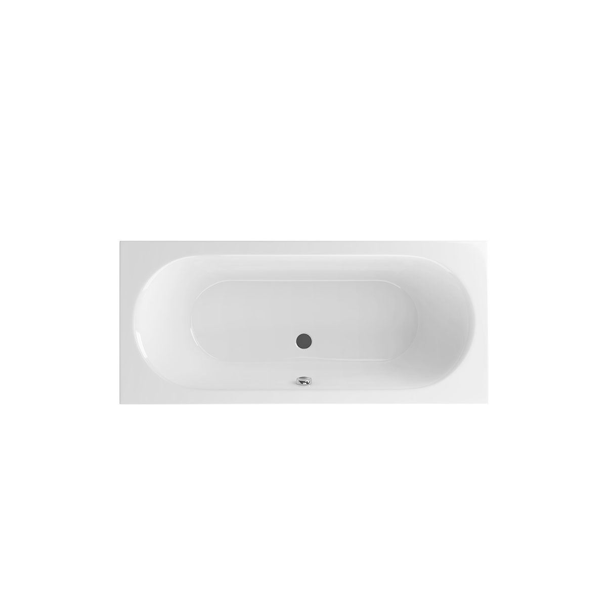 Rechteckbadewanne Maui, 170 x 75 x 43 cm, wei&szlig;