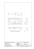 Rechteckbadewanne Maui, 170 x 75 x 43 cm, weiß