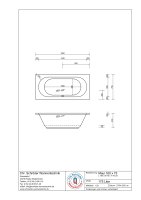 Rechteckbadewanne Maui, 160 x 75 x 43 cm, weiß
