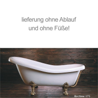 Retro Style Badewanne Rectime, 173 x 80 x 43 cm, weiß