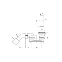 Ablaufgarnitur DN 52 mm mit Standrohrventil