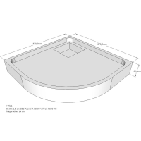 Duschwannenträger für Arenal R, 90 x 90 cm