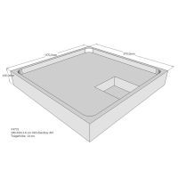 Duschwannenträger für Easytray E, 100 x 100 cm