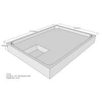 Duschwannenträger für Easytray E, 120 x 90 cm