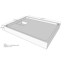 Duschwannenträger für Easytray E, 120 x 100 cm