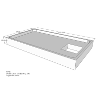 Duschwannenträger für Easytray E , 140 x 80 cm