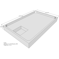 Duschwannenträger für Easytray E , 140 x 90 cm