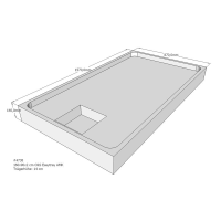 Duschwannenträger für Easytray E, 160 x 90 cm