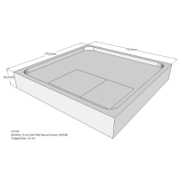 Duschwannenträger für Flat E, 80 x 80 cm