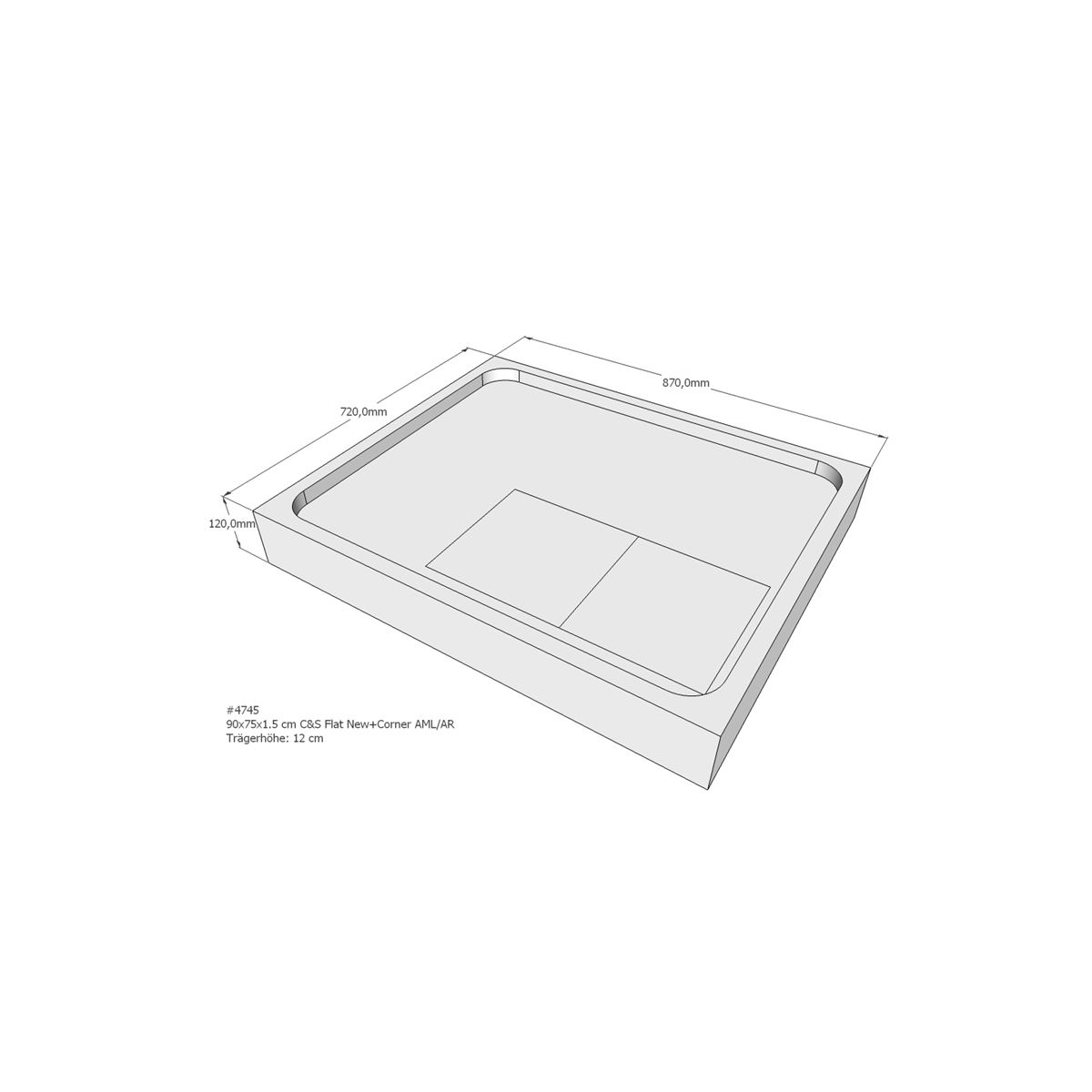 Duschwannenträger für Flat E , box