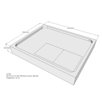 Duschwannenträger für Flat E , 90 x 75 cm