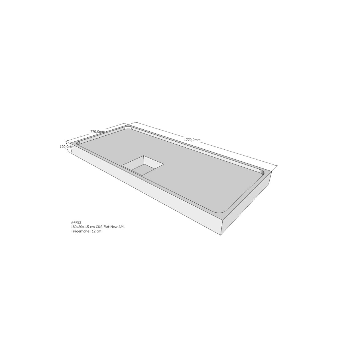 Duschwannenträger für Flat E,  box
