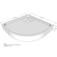 Duschwannenträger für Ramera R, 90 x 90 cm